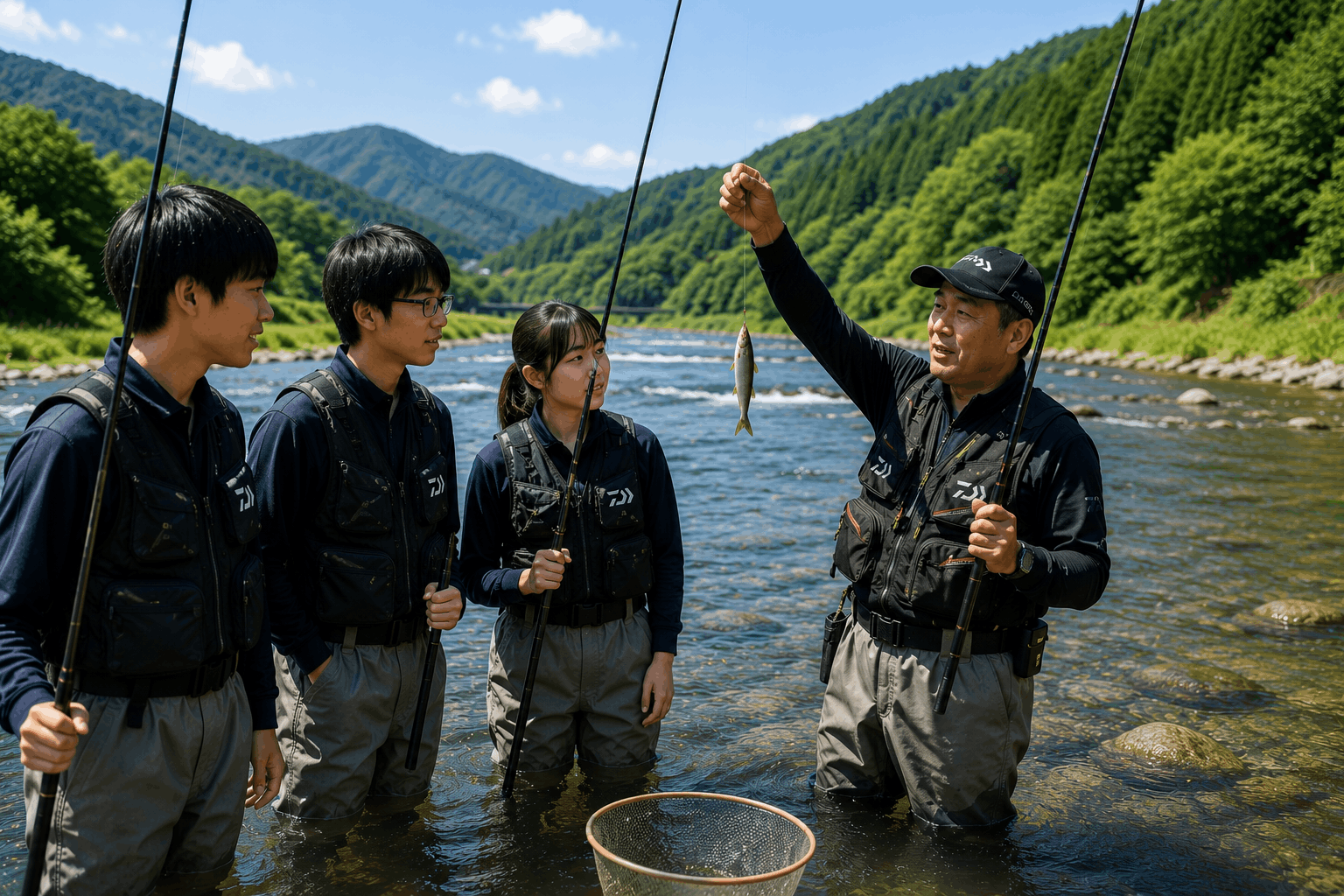 鮎釣り
